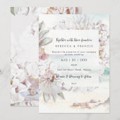 Beach Seashells Ocean Wedding Uitnodiging (Voorkant / Achterkant)