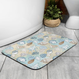 Beach Seashells Pattern Coastal Badmat