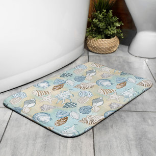 Beach Seashells Pattern Coastal Badmat