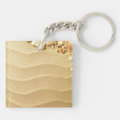 Beach Seashells Sand Hawaii Resort Sleutelhanger (Achterkant)