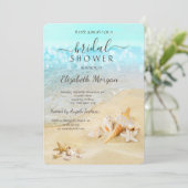 Beach Seashells Sand Vrijgezellenfeest Kaart (Staand voorkant)