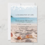 Beach Seashells viering van het leven Kaart (Voorkant)