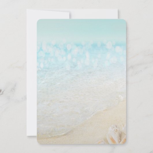 Beach Seashells Vrijgezellenfeest Kaart (Achterkant)