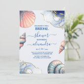 Beach Seashells Vrijgezellenfeest Kaart (Staand voorkant)