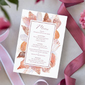 Beach Seashells Waterverf Coastal Chic Flat Menu