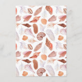 Beach Seashells Waterverf Coastal Chic Flat Menu (Achterkant)