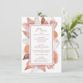 Beach Seashells Waterverf Coastal Chic Flat Menu (Staand voorkant)