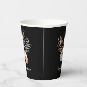 Beach Seashells Waterverf Coastal Chic Weddenschap Papieren Bekers (Rechts)