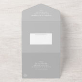 Beach Seashells Waterverf Coastal Chic Wedding All In One Uitnodiging (Buitenkant)