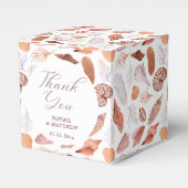 Beach Seashells Waterverf Coastal Chic Wedding Bedankdoosjes (Voorkant Zijde)