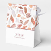 Beach Seashells Waterverf Coastal Chic Wedding Bedankdoosjes (Achterkant)