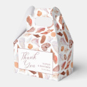 Beach Seashells Waterverf Coastal Chic Wedding Bedankdoosjes (Voorkant Zijde)