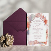 Beach Seashells Waterverf Coastal Chic Wedding Kaart