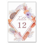 Beach Seashells Waterverf Coastal Chic Wedding Kaart (Achterkant)