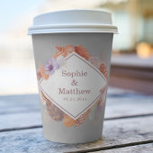 Beach Seashells Waterverf Coastal Chic Wedding Papieren Bekers