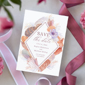 Beach Seashells Waterverf Coastal Chic Wedding Sa Save The Date
