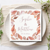 Beach Seashells Waterverf Coastal Chic Wedding Servet