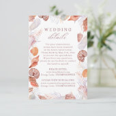 Beach Seashells Waterverf Coastal Weddenschap Deta Informatiekaartje (Staand voorkant)