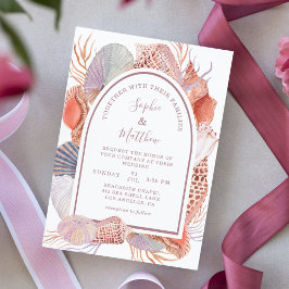 Beach Seashells Waterverf Coastal Wedding