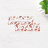 Beach Seashells Waterverf Coastal Wedding Website Mini Visitekaartjes (Bureau)