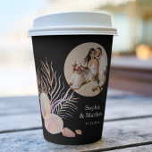 Beach Seashells Waterverf Foto Weddenschap Paper C Papieren Bekers