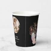 Beach Seashells Waterverf Foto Weddenschap Paper C Papieren Bekers (Rechts)