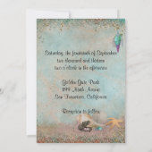 Beach Seashells Weddenschap Kaart (Achterkant)