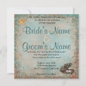 Beach Seashells Weddenschap Kaart (Voorkant)