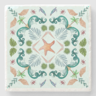 Beach Seashells Zee Life Stenen Onderzetter