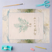 Beach Seashore Botanical Zee Weed Blue Decoupage Tissuepapier (Craft)