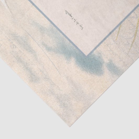 Beach Seashore Botanical Zee Weed Blue Decoupage Tissuepapier (Detail)