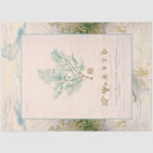 Beach Seashore Botanical Zee Weed Blue Decoupage Tissuepapier (Voorkant)