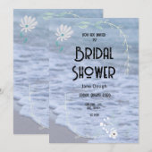 Beach Seashore bruids douche uitnodiging (Voorkant / Achterkant)