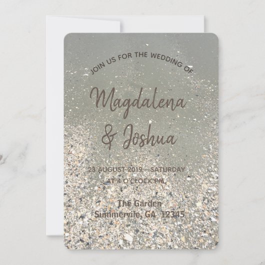 Beach seashore en personaliseren kaart (Voorkant)