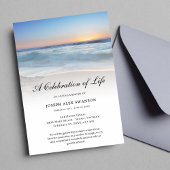 Beach Seaside Ocean Celebration of Life Funeral Kaart