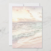 Beach Seaside/Ocean Sunset Wedding Invitation Kaart (Achterkant)