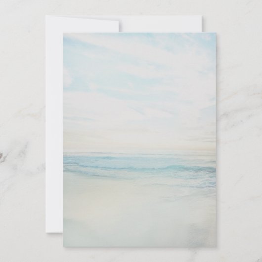 Beach Seaside Sunrise Weddenschap Kaart (Achterkant)