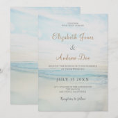 Beach Seaside Sunrise Weddenschap Kaart (Voorkant / Achterkant)