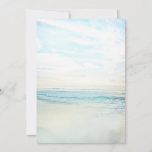 Beach Seaside Sunrise Weddenschap Kaart (Achterkant)