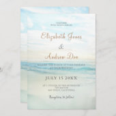 Beach Seaside Sunrise Weddenschap Kaart (Voorkant / Achterkant)