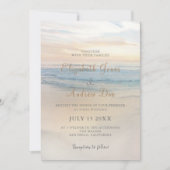 Beach Seaside Sunset bruiloft uitnodiging (Voorkant)