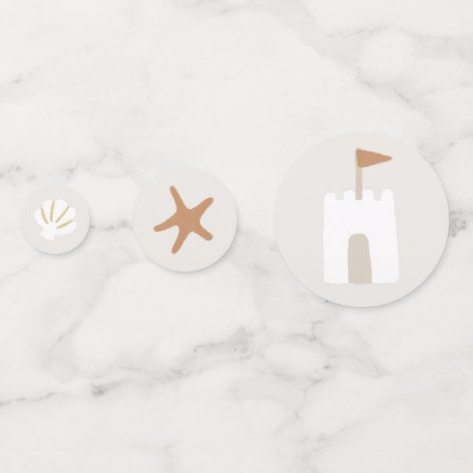 Beach Seaside Theme Seashell tafel Confetti (Voorkanten)