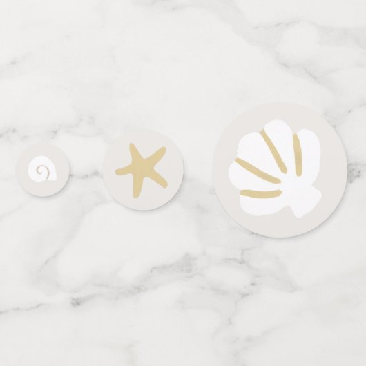 Beach Seaside Theme Seashell tafel Confetti (Achterkanten)