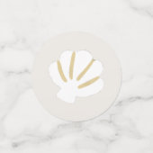 Beach Seaside Theme Seashell tafel Confetti (Kleine voorkant)