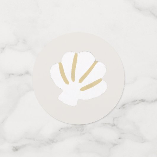 Beach Seaside Theme Seashell tafel Confetti (Kleine voorkant)