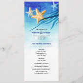 Beach | Seaside Waterverf Wedding Flat Program Programmakaart (Voorkant)