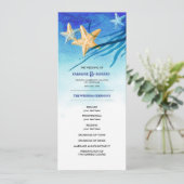 Beach | Seaside Waterverf Wedding Flat Program Programmakaart (Staand voorkant)