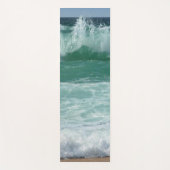 Beach Seaside Zee Waves Sand Fitness Sjabloon Bove Yogamat (Voorkant)