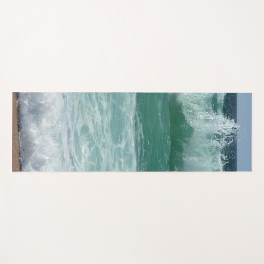 Beach Seaside Zee Waves Sand Fitness Sjabloon Bove Yogamat (Voorkant (horizontaal))