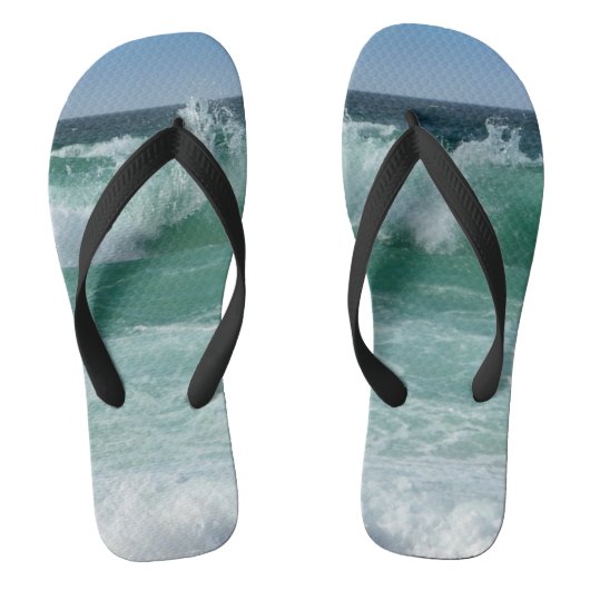 Beach Seaside Zee Waves Sand Trendy Sjabloon Teenslippers (Voetbed)